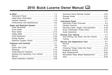 GM Owner Manuals - Buick