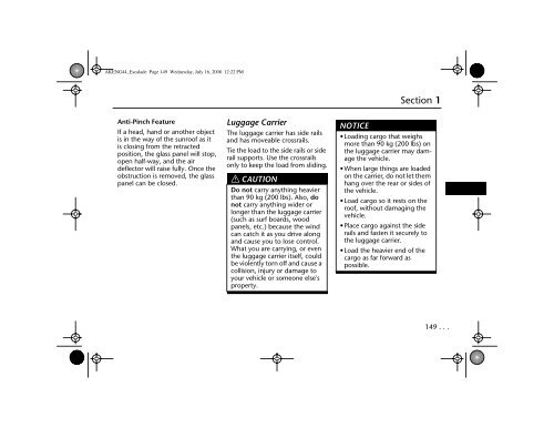 Table of Contents Cadillac Escalade - IFS Europe BV