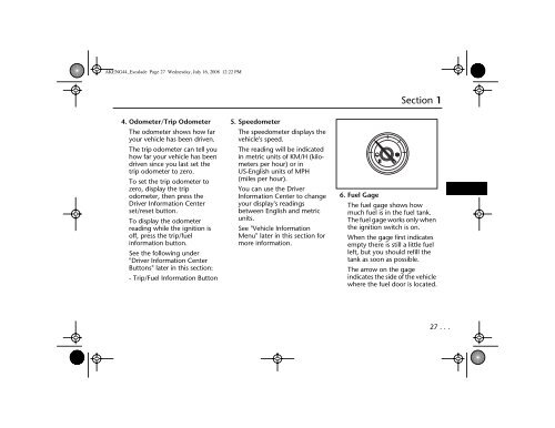 Table of Contents Cadillac Escalade - IFS Europe BV