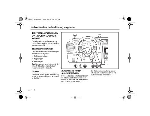 Inhoudsopgave Cadillac SRX - IFS Europe BV