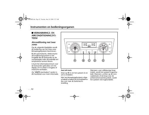 Inhoudsopgave Cadillac SRX - IFS Europe BV