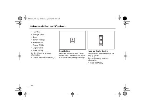 Table of Contents Cadillac STS/STS-V - IFS Europe BV