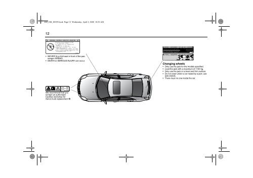 Owner's Manual Cadillac BLS - IFS Europe BV