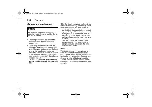 Owner's Manual Cadillac BLS - IFS Europe BV