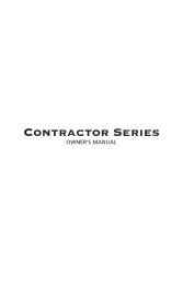 2010 Contractor Series Owner's Manual (pdf) - Master Spas