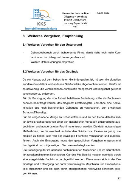 Umwelttechnische Due Diligence