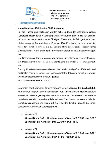 Umwelttechnische Due Diligence