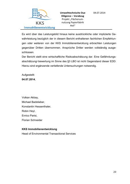 Umwelttechnische Due Diligence