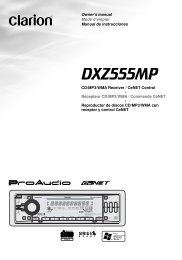 Clarion DXZ555MP Manual (pdf) - Master Spas