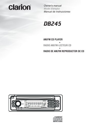 Clarion DB245 Manual - Master Spas