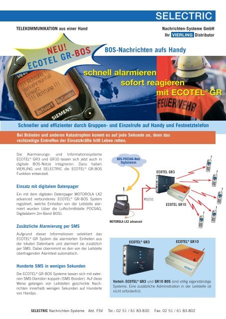 ecotel gr -bos - SELECTRIC Nachrichten-Systeme GmbH