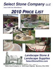 2010 PRICE LIST - Select Stone Company