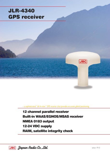 JLR-4340 GPS receiver - JRC Europe - Home