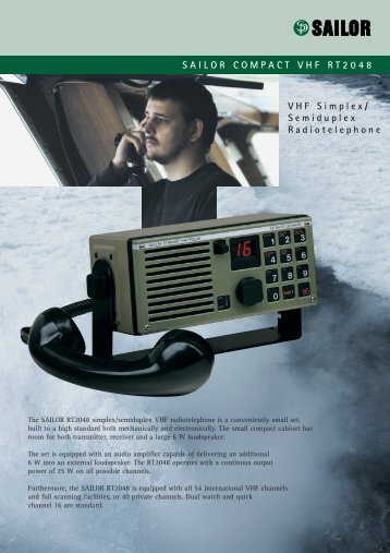 SAILOR COMPACT VHF RT2048 VHF Simplex/ Semiduplex ...