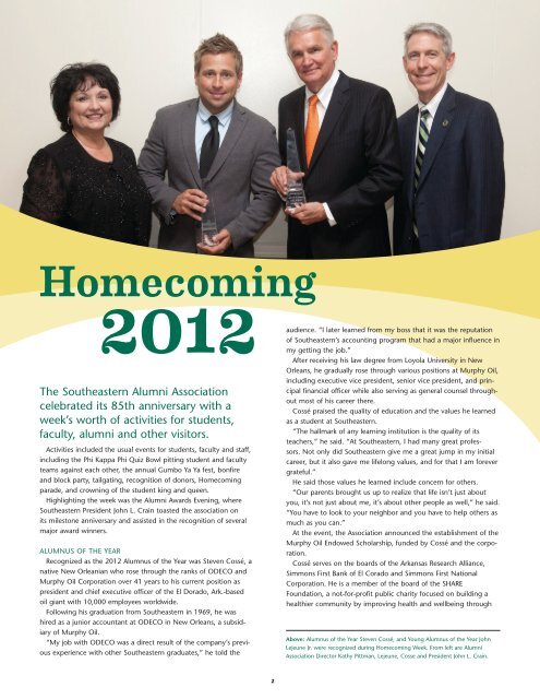 ALUMNI NEWS Fall 2012 - Southeastern Louisiana University