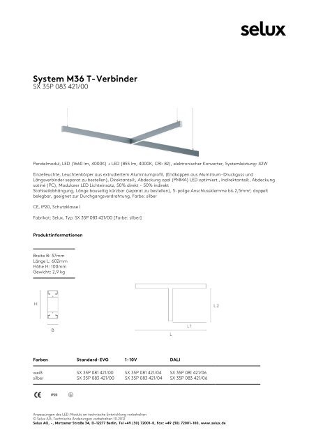 System M36 T-Verbinder - Selux