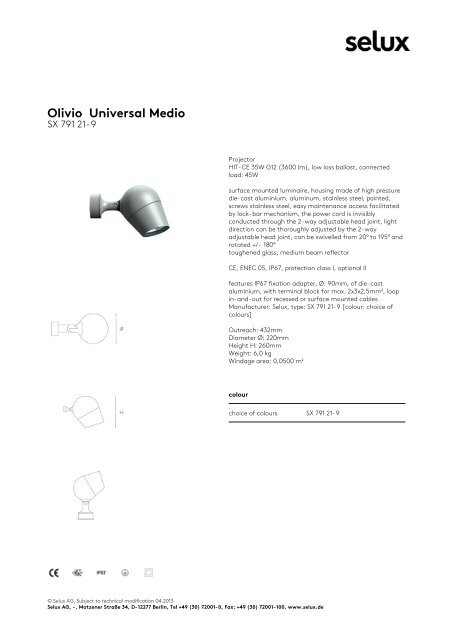 Olivio Universal Medio - Selux