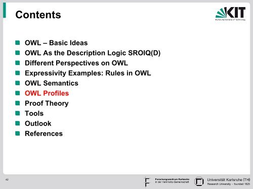 Part II: OWL - Foundations of Semantic Web Technologies