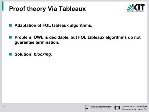 Part II: OWL - Foundations of Semantic Web Technologies