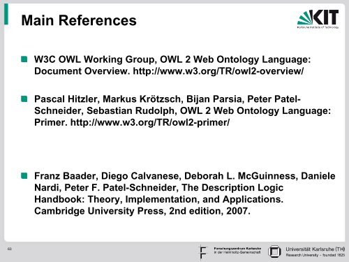 Part II: OWL - Foundations of Semantic Web Technologies