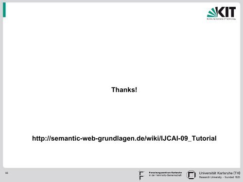 Part II: OWL - Foundations of Semantic Web Technologies