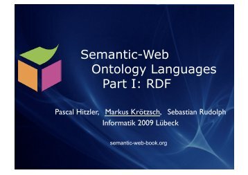 Part 1: Introduction to RDF and RDFS - Foundations of Semantic ...