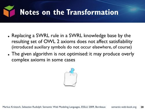 Lecture 5 - Foundations of Semantic Web Technologies