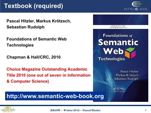 RDF - Foundations of Semantic Web Technologies