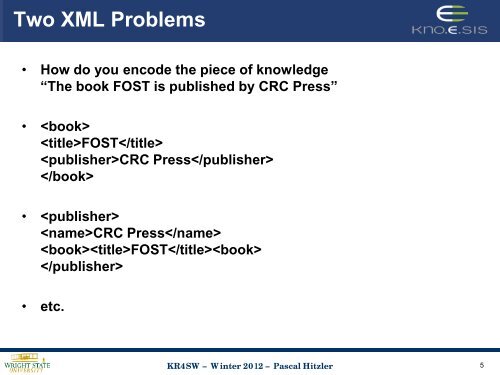 RDF - Foundations of Semantic Web Technologies