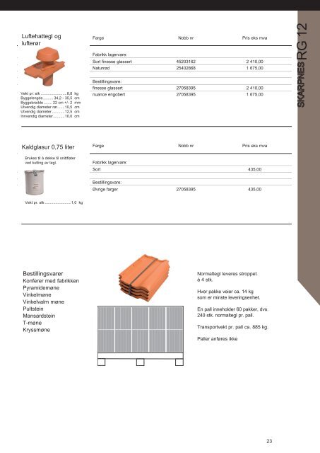 Prisliste A4 Skarpnes 2012_klar.indd - Sem Bruk AS