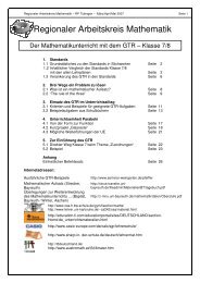 Regionaler Arbeitskreis Mathematik - SEMINAR-WEINGARTEN