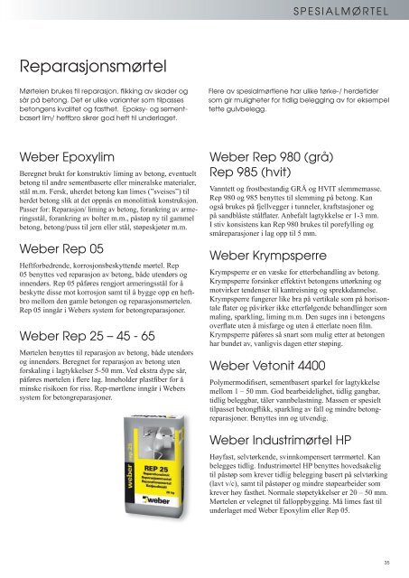 WeberProduktguide.pdf, sider 49-64