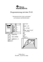 Programmierung mit dem TI-83