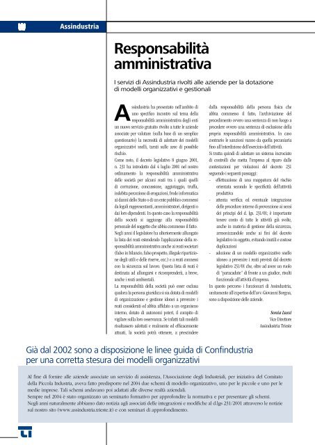 L'uscita dalla crisi? Di qua... Tre assi per una ... - Confindustria Trieste