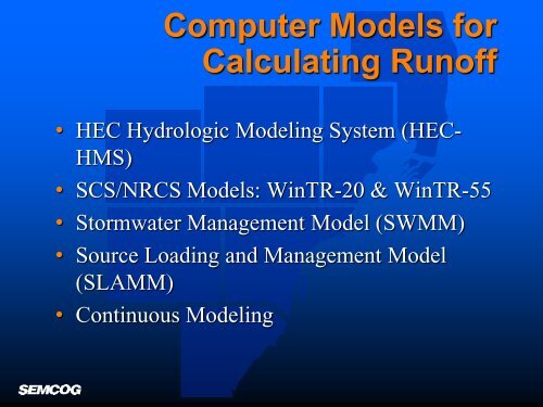 Calculations and Methodology - Semcog