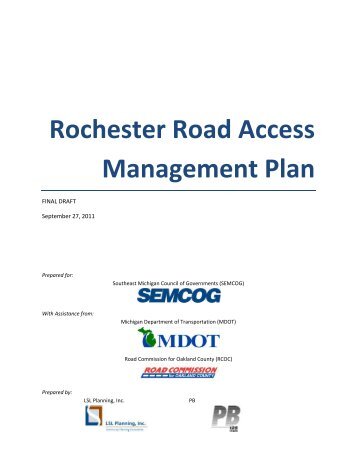 Rochester Road Access Management Plan - semcog