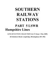 SOUTHERN RAILWAY STATIONS - Southern Email Group