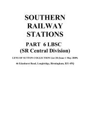 SOUTHERN RAILWAY STATIONS - Southern Email Group