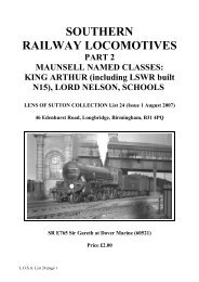 List of available Maunsell Named Locomotive photographs, August ...