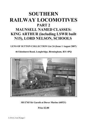 List of available Maunsell Named Locomotive photographs, August ...
