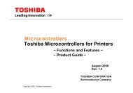 Toshiba Microcontrollers for Printers ~ Functions and Features ...