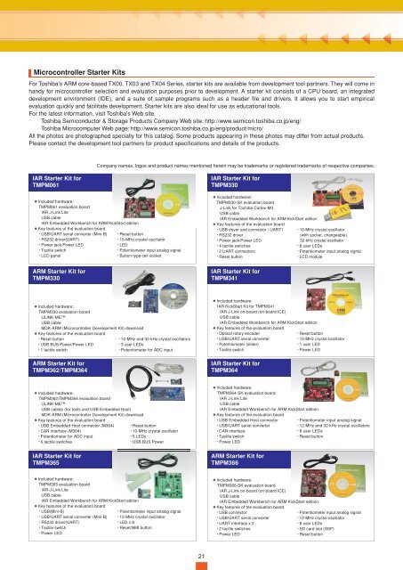 32-Bit Microcontrollers TX00/TX03/TX04 Series