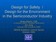 Design for Safety / Design for the Environment in the Semiconductor ...