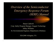 Jeffrey Williams - Semiconductor Safety Association