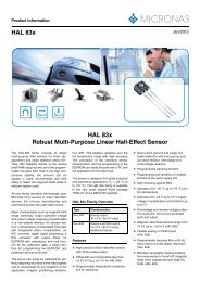 HAL 83x Robust Multi-Purpose Linear Hall-Effect Sensor