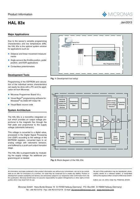 HAL 83x Robust Multi-Purpose Linear Hall-Effect Sensor