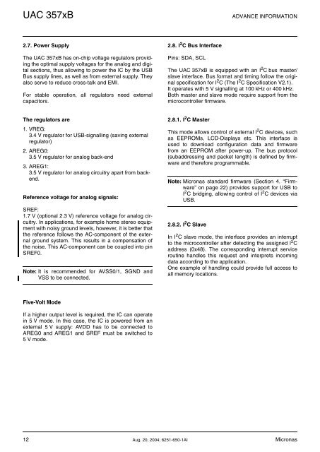 UAC 357xB - SemiconductorStore.com