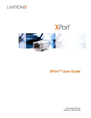XPort-EX User Guide - SemiconductorStore.com