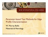 Parameter-based Test Methods for Edge Profile ... - SEMICON West