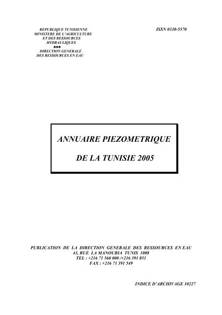 piezometrie 2005.pdf - Semide.tn